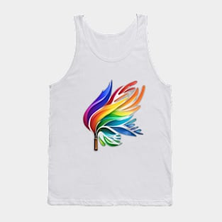 Colorful Abstract Feather Design No. 453 Tank Top